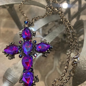 Tear drop cross pendant