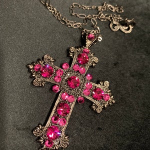 Fuchsia Pink Renaisance Cross - Etsy