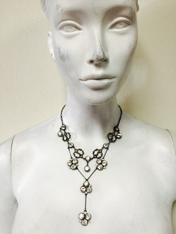 Crystal Cluster Y Necklace - Etsy Canada