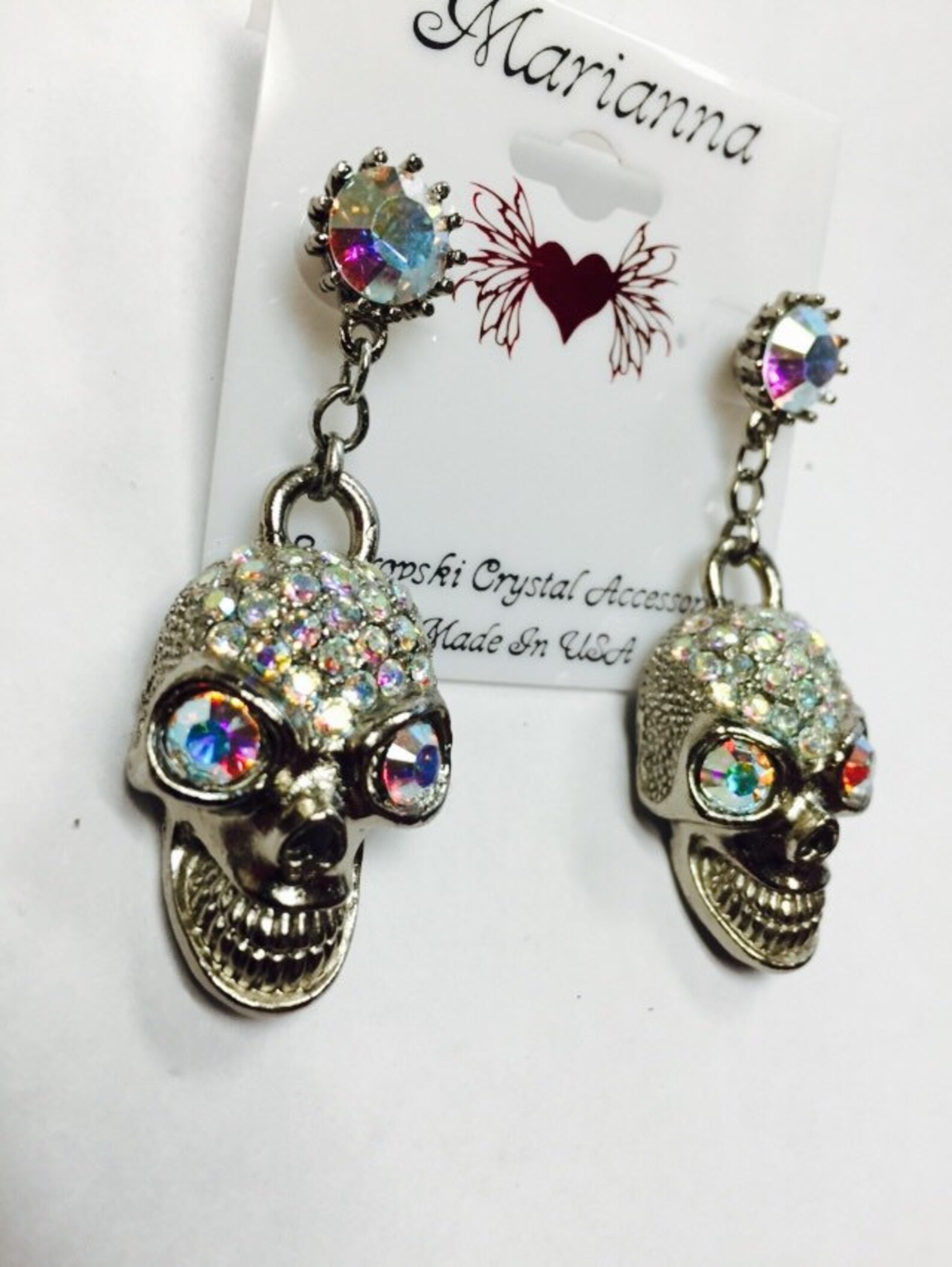 Skull earrings Etsy