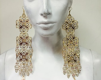 Goddess chandelier earrings
