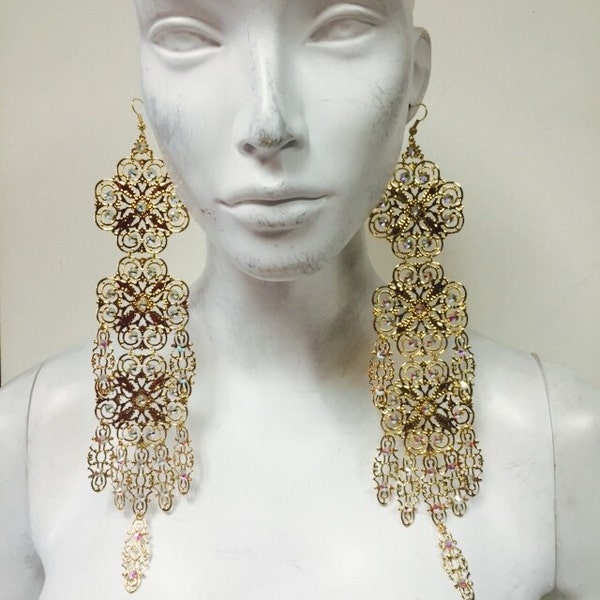 Goddess chandelier earrings