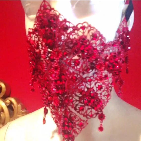 Red Valentina Mask - Etsy