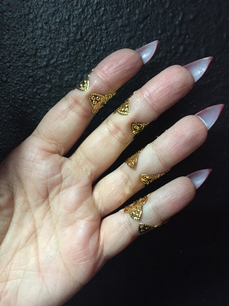 Gold cuff rings set of 5
