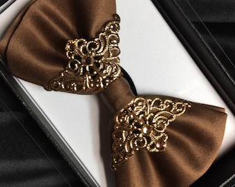 Golden Brown bow tie