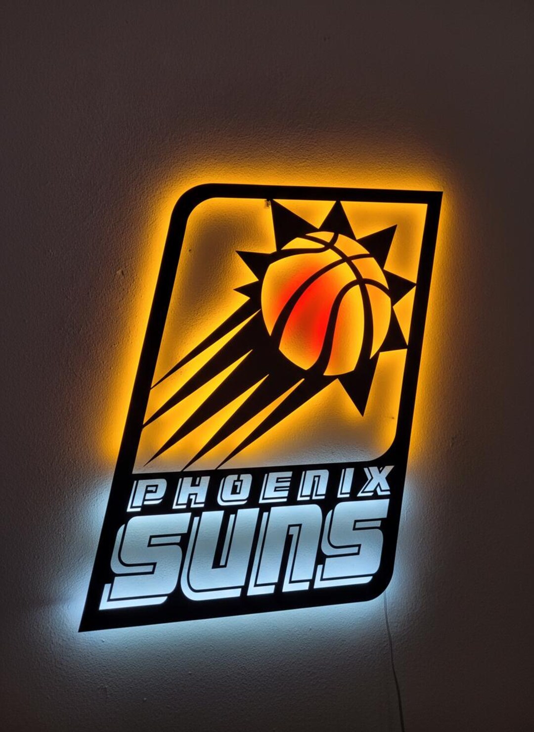 Phoenix Suns LED Wall Art - Team Logo Game Room Decor Man Cave Gift - Etsy