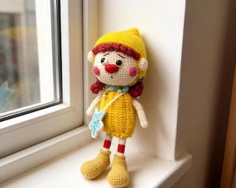 Hand-knitted star girl dolls, creative table decorations, birthday gifts, party souvenirs, Mother's Day gifts.