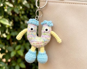 Colgante con la letra mayúscula "U" tejida a mano, colgante para bolso, accesorio creativo para llaves, regalo para el Día del Padre.