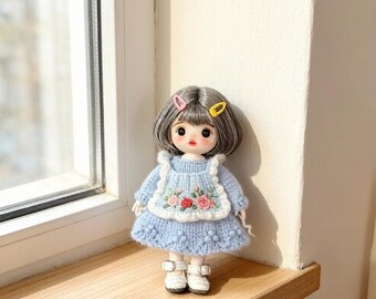 Handmade knitted little girl dolls, creative table decorations, doll collection gifts, Mother's Day gifts.Wedding party