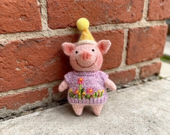Figuritas de cerdito hechas a mano para celebraciones, adornos artesanales, accesorios para bolsos: regalos creativos para coleccionistas, Día del Padre.