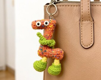 Handmade woven large capital English letter "L" doll pendant, bag decoration, birthday gift, Father's Day.Wedding party