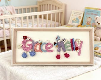 Handmade woven letters for names, wall decoration, custom name letters, baby room decorative items.Wedding party
