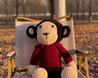 Hand-woven monkey dolls, children's room decorations, sofa ornaments, companion dolls, Father's Day gifts. Wedding party