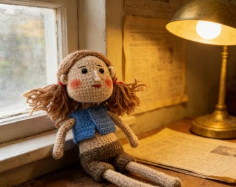 Hand-knitted little girl dolls, creative tabletop decorative items, doll collections, birthday gifts, Mother's Day.