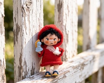 Muñecas tejidas a mano de niñas pequeñas heridas, artículos de colección, colgantes decorativos para bolsos, regalos navideños creativos, pequeñas muñecas hechas a mano.