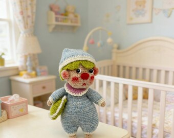 Hand-knitted boy doll, baby room decoration item, companion doll, creative children's gift, Father's Day. Wedding party