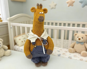 Handgefertigte Giraffe Puppe, Schlafzimmer Dekorationsartikel, Baby Party Geschenke, Sammlerpuppen, Vatertagsgeschenke.