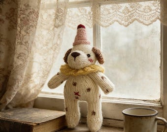 Figuritas de perros tejidas a mano, regalos para fiestas infantiles, artículos decorativos para habitaciones de bebés. Día del Padre.