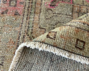 Vintage Turkish Rug Anatolian Kilim Rug Aesthetic Wool Rug - Rustic Rug Woven Rug Wool Unique Rug Oriental Decorative Rug 2.4x3.4 Ft rug