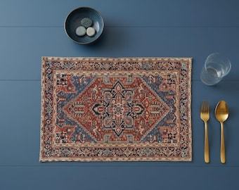 Colorful Placemats - Authentic Decor Placemat - Dining Table Mats - Small Rug - Kitchen Decorative Mat - 12x18 Small Placemat - Mini Rugs