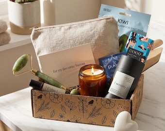 Thinking of You-cadeauverpakking: verwenset met aromatherapiekaars, jaderoller en meer