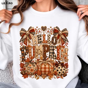 Zucca autunnale PNG, design a sublimazione con motivo leopardato a quadri patchwork
