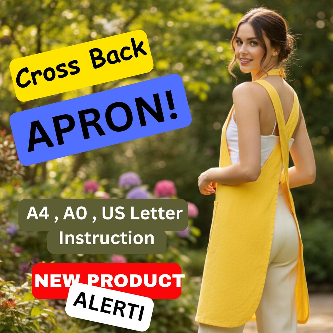 Cross-back Apron Sewing Pattern . XS TO XXL - Etsy
