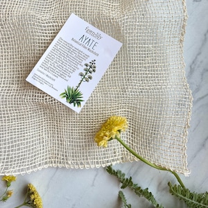 Ayate Natural Agave Botanical Fiber Washcloth - natural sustainable reusable eco friendly exfoliating bath bathing washcloth plants vegan