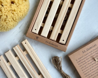 Bath Sea Sponge Caddy | handmade from pine wood | natural, sustainable, eco friendly, renewable resource | sponge holder | gift idea