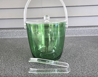 Marketplace Sun Country Acrylic Ice Bucket w/Lid and Tongs 3 Quart Capacity New In Box