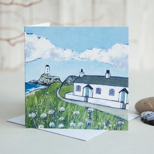 Island Dreams - Greetings card by Joanne Wishart  art card new home moving house retirement coast thank you seaside llanddwyn island holiday