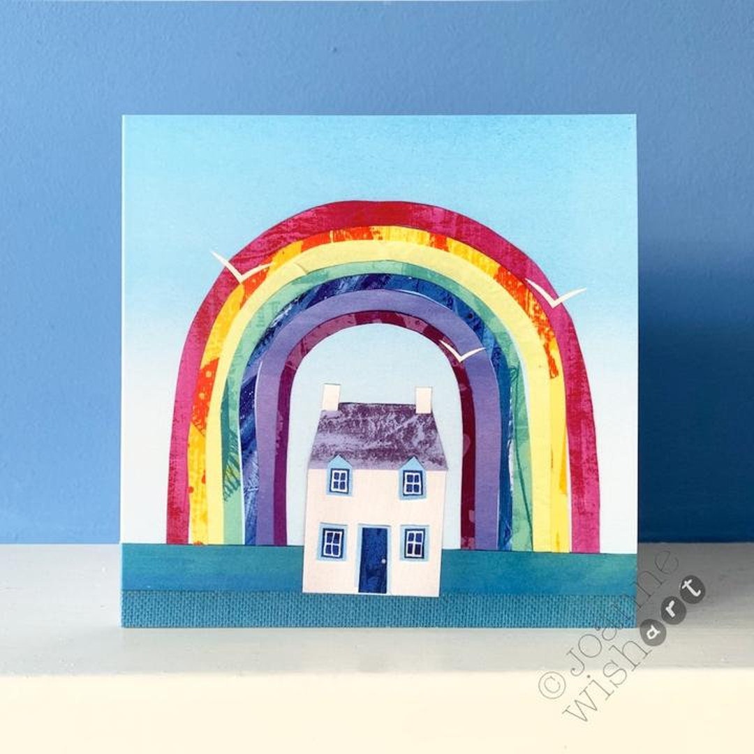 Happy Home - Greetings Card - Rainbow - New Home - Moving House - Thank ...