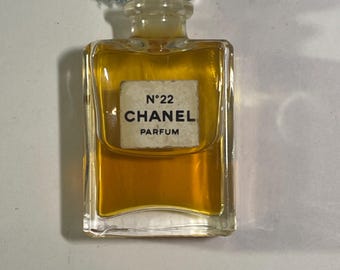 Vintage Chanel No. 22 Parfum 3,5 ml 0,125 uncji Mini flakon perfum Wyprodukowano we Francji