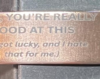 ¡Guau, eres realmente bueno en esto! (Tuviste suerte, y realmente lo odio para mí). Pulsera de cobre MED