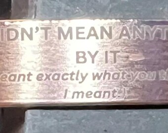 No quise decir nada con eso (Quise decir exactamente lo que tú pensaste que quise decir). Pulsera de cobre MED