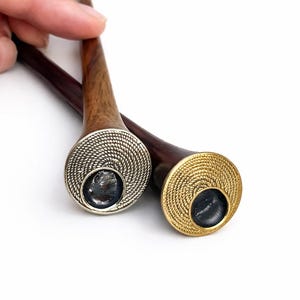 Boho håraccessoar, hårspinnar i trä, guld- eller silvertoning, minimalistisk uppsättningsaccessoar