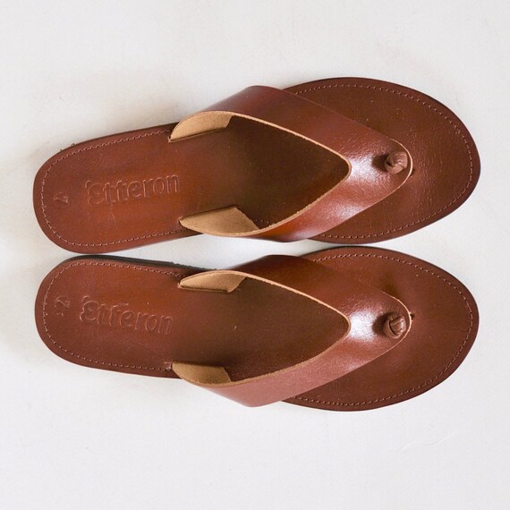 Leather Sandals Greek Handmade sandals Thong women sandal Leather out soles