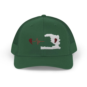 Embroidered Haiti Heartbeat Hat | Pride Map Cap
