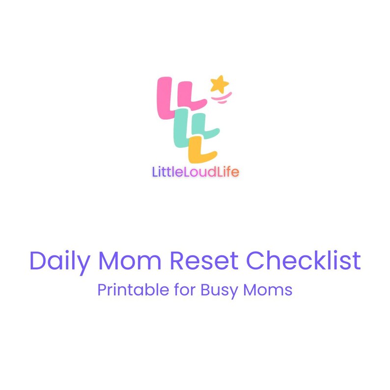 Daily Mom Reset Checklist | Printable Self Care for Busy Moms | Instant ...