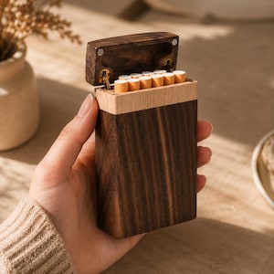 wooden cigarettes Cigarette Holder with Metal Interface Set of 4 Handmade from Natural Wood Portable Reusable Regular Cigarette Holder : Health & Household With the polished finish Set of 6 Wooden Handmade