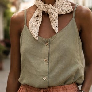 crochet small scarf pattern by darling jadore. little crochet neck scarf. petite neck scarf neck tie crochet pattern. easy crochet scarf pattern. tiny crochet scarf pattern.