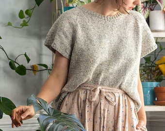 KNITTING PATTERN ⨯ Classic Shirt Sweater Knitting Pattern, Tee T-Shirt Knit Pattern ⨯ Shirt Knitting Pattern, Tee Shirt Knitting Pattern