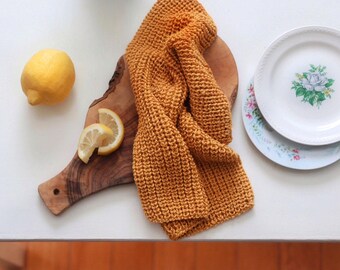 Modern Kitchen Towel Pattern, Sustainable Kitchen Dish Towel, Eco-Friendly Cotton Kitchen Decor