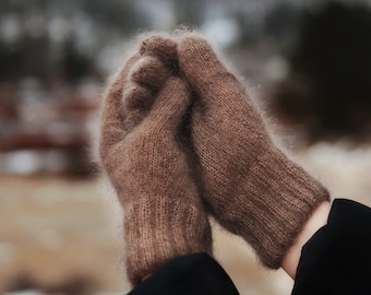 KNITTING PATTERN ⨯ Fluffy Gloves Knitting Pattern, Women Gloves Knitting Pattern ⨯ Cozy Winter Gloves Knitting Pattern, Gloves Knit Pattern