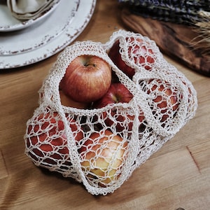 KNITTING PATTERN ⨯ Produce Bag Knit Pattern, Market Bag Knitting Pattern ⨯ Easy Knit Pattern, Market Bag Knitting Pattern, Knit Net Bag