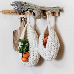 CROCHET PATTERN ⨯ Hanging Basket Crochet Pattern, Easy Crochet Pattern, Décor Crochet Pattern ⨯ Storage Crochet Pattern, Cocoon Basket