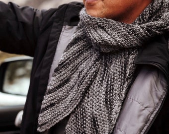 KNITTING PATTERN Men's Scarf Knitting 