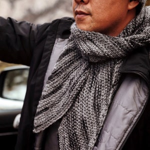 KNITTING PATTERN ⨯ Men's Scarf Knitting Pattern, Easy Scarf Knitting Pattern, Scarf Knit Pattern ⨯ Beginner Knit Scarf Pattern, Men's Scarf