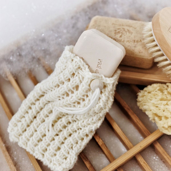 KNITTING PATTERN ⨯ Soap Saver Knit Pattern, Easy Soap Bag Knitting Pattern ⨯ Easy Knitting Pattern, Bath Soap Saver Bag Knit Pattern