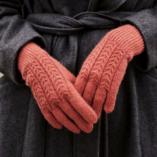 KNITTING PATTERN ⨯ Cable Gloves Knitting Pattern, Women Gloves Knit Pattern ⨯ Classic Gloves DIY Knit Pattern, Mittens Knitting Pattern